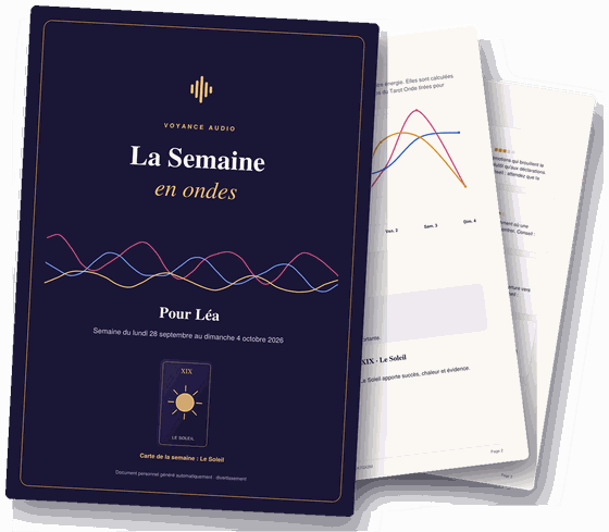 Exemple de Semaine en ondes : couverture, courbes de la semaine et pages jour après jour